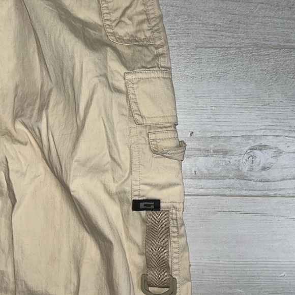 ✨ Vintage long skirt cargo khaki with orange zipper - Picture 3 of 4